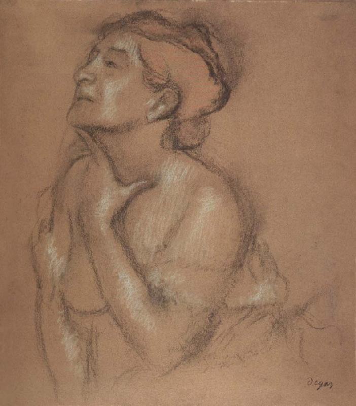 Edgar Degas Half-Langth Study of a Woman oil painting image